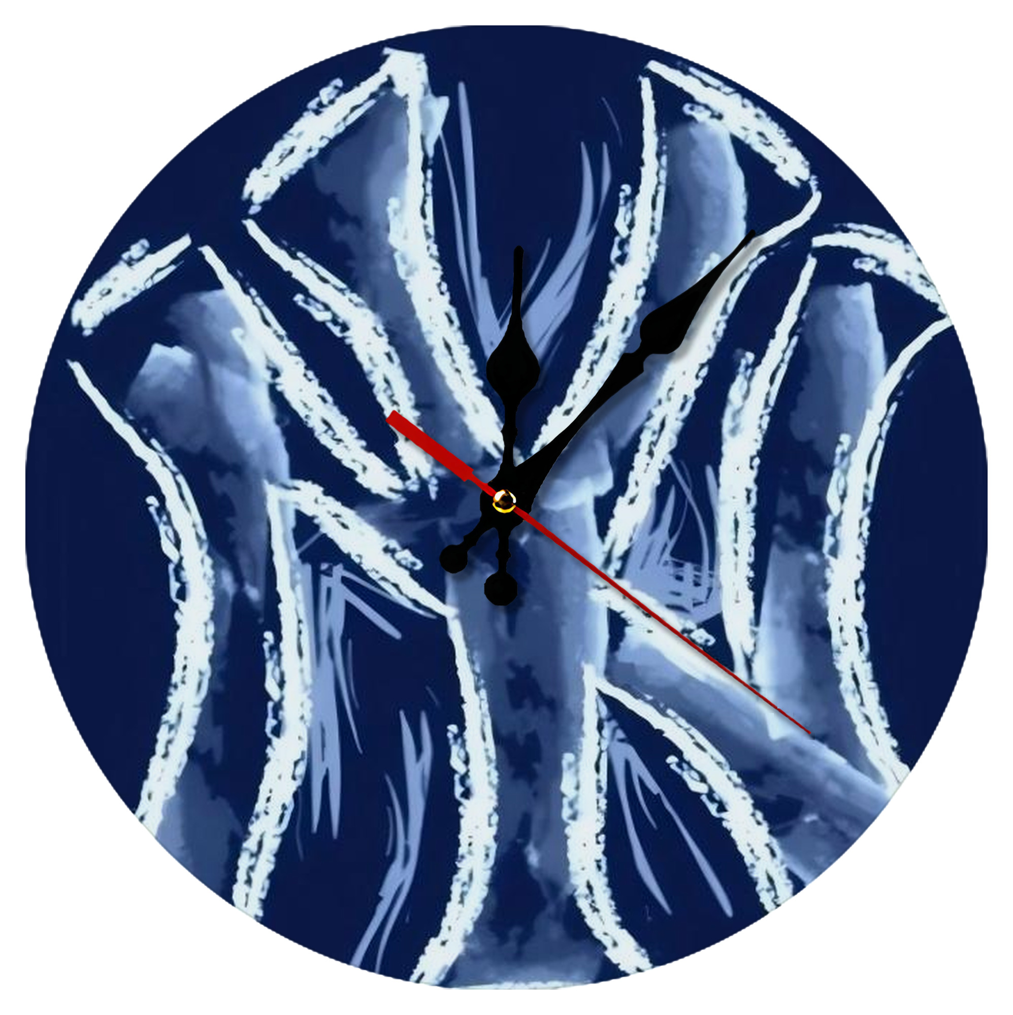 New York Yankees 137 Silent Round Wall Clock – Modern & Stylish DIY Design, Durable Wood Construction, Easy To Install – Perfect For Office, Bedroom, Living Room, And More